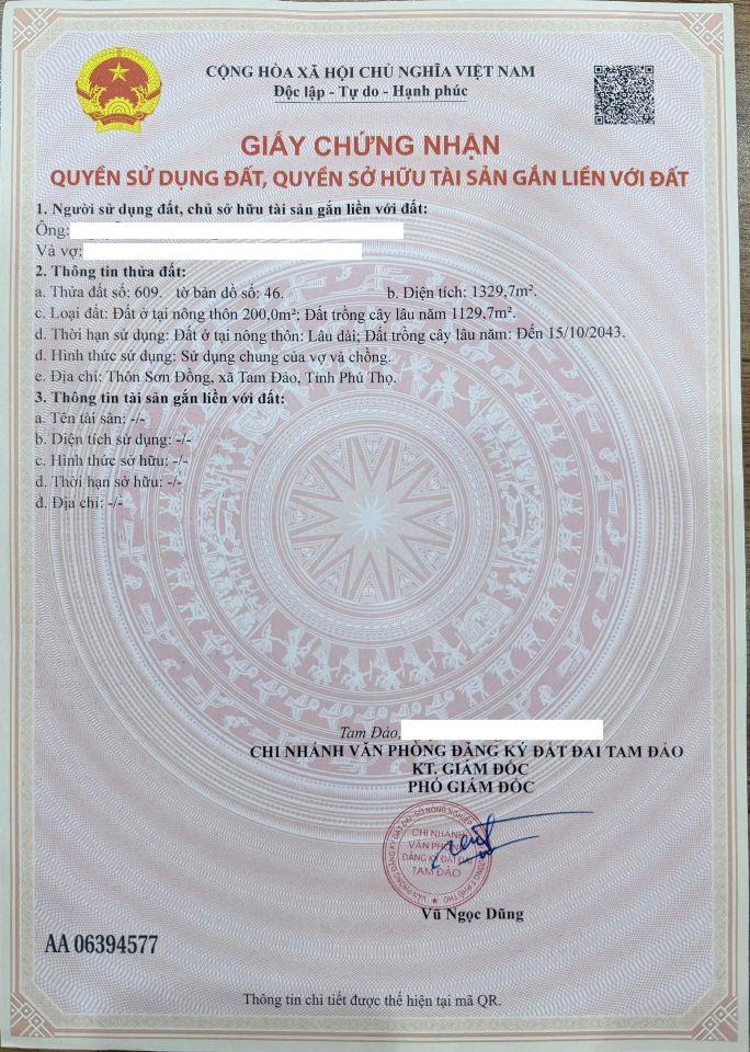 BÁN GẤP LÔ ĐẤT NGHỈ DƯỠNG SIÊU ĐẸP 1.149,3m2 TẠI TAM ĐẢO, mặt tiền 55m GIÁ CHỈ HƠN 3TR/M 0988296228
