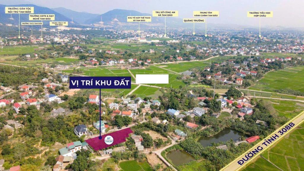BÁN GẤP LÔ ĐẤT NGHỈ DƯỠNG SIÊU ĐẸP 1.149,3m2 TẠI TAM ĐẢO, mặt tiền 55m GIÁ CHỈ HƠN 3TR/M 0988296228