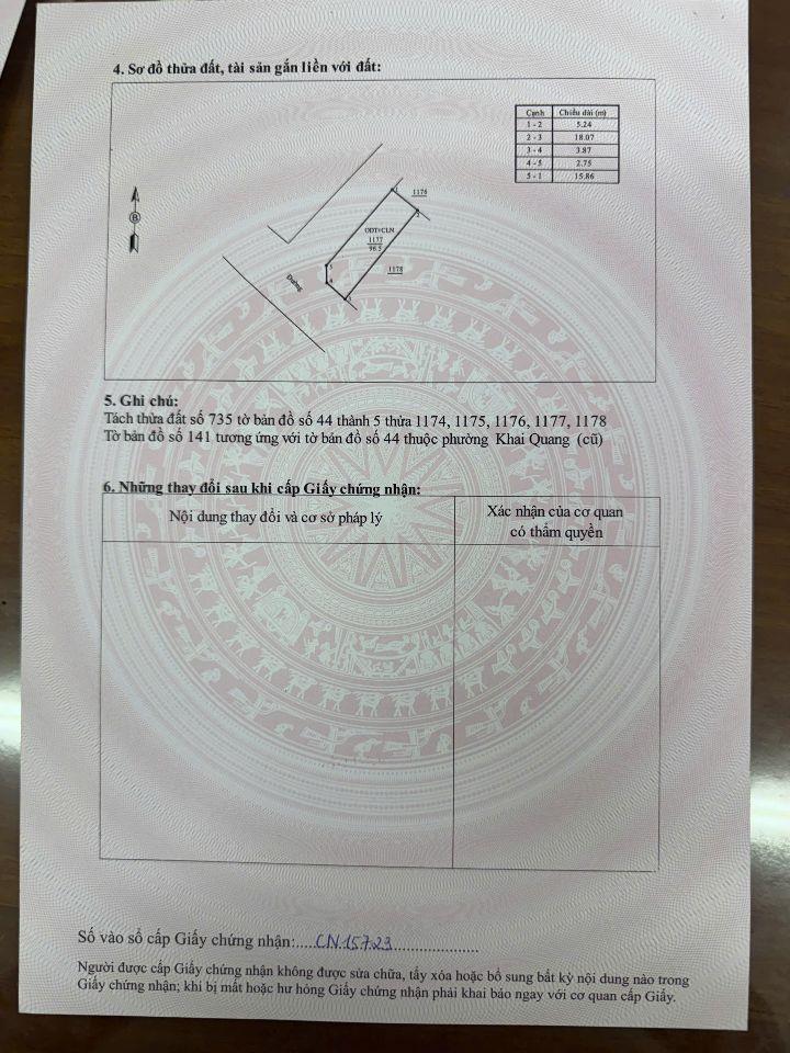 Bán nhà riêng sẵn 4 phòng cho thuê ổn định ngay khu công nghiệp Khai Quang, Vĩnh Yên 96,5m2 2,95 tỷ 0988296228