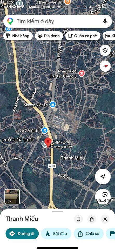 Bán lô đất 2 mặt tiền đường kinh doanh băng 2 Hùng Vương, Việt Trì 100m MT 5m 3,2 tỷ có TL 0988296228