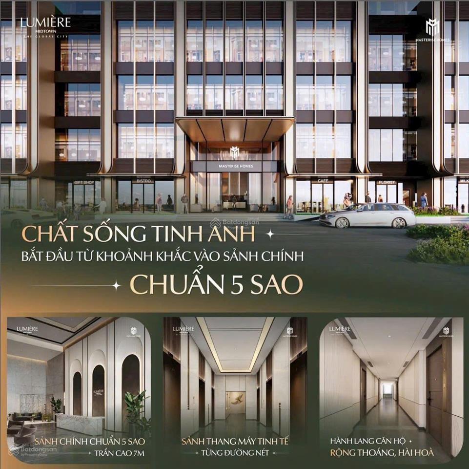 Bán 1 căn duy nhất lumiere midtown 2pn giá đầu tư 9,4 tỷ all in, view kênh đào và bến du thuyền