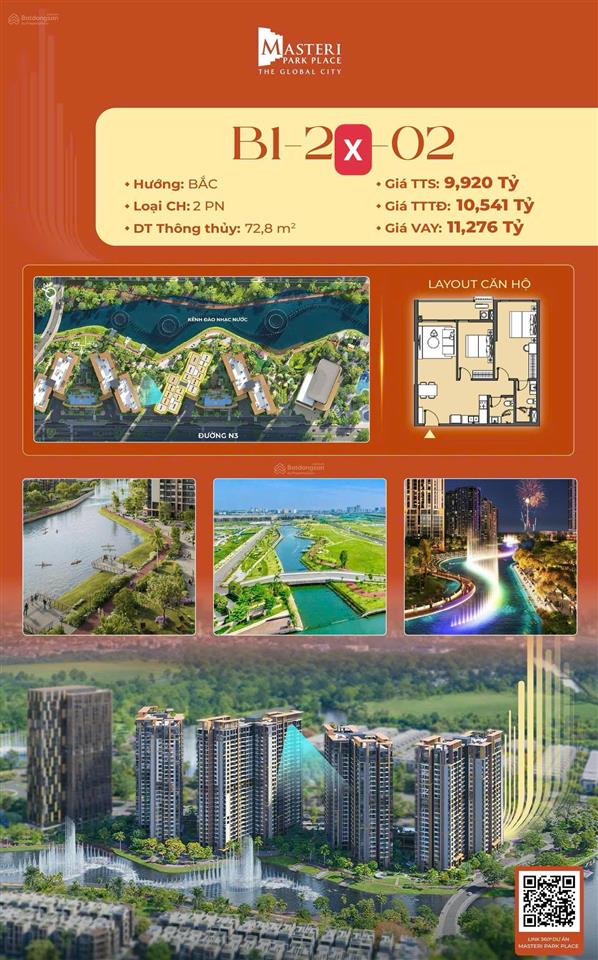 1 căn hiếm có 2pn view kênh đào nhạc nước giá chưa tới 10 tỷ