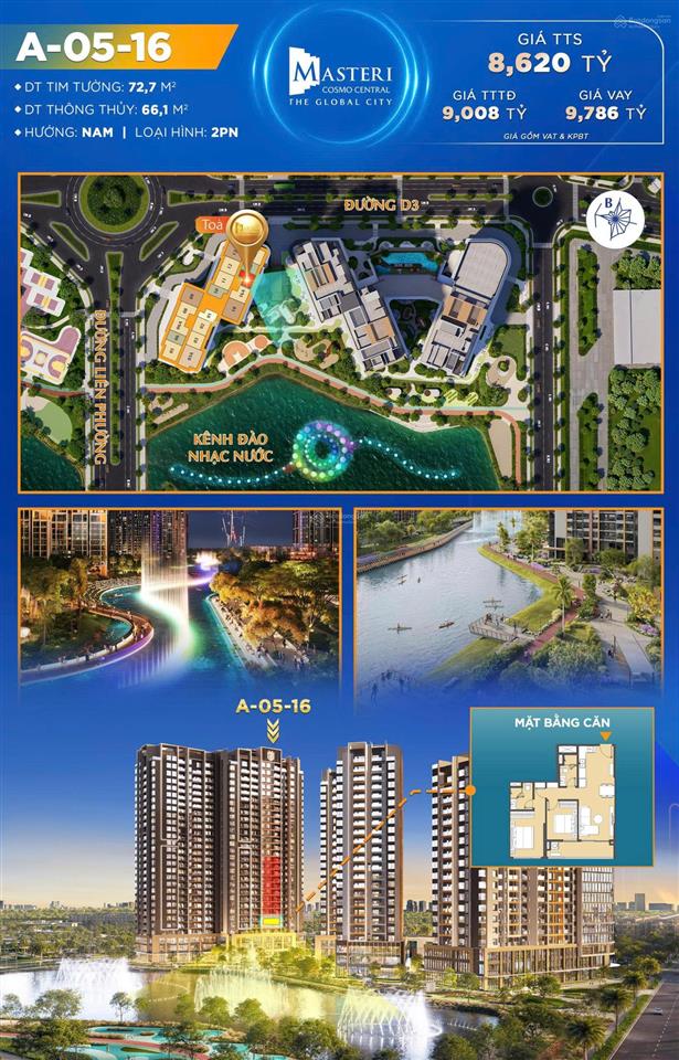 Tin thật giá thật tránh mất thời gian khách hàng  2pn view nhạc nước giá sốc 8,6 tỷ