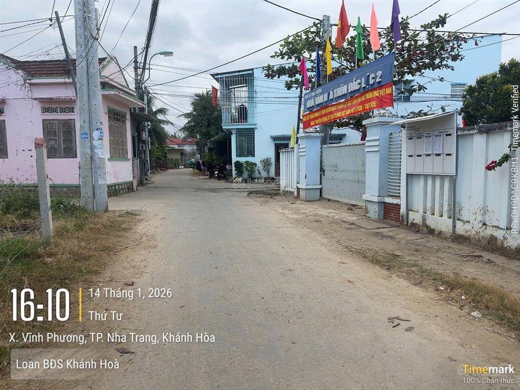 Chủ cần bán lô đất mặt tiền thôn đắc lộc 2, bắc nha trang, đường ht 8m, kdc hiện hữu, giá 1,25 tỷ