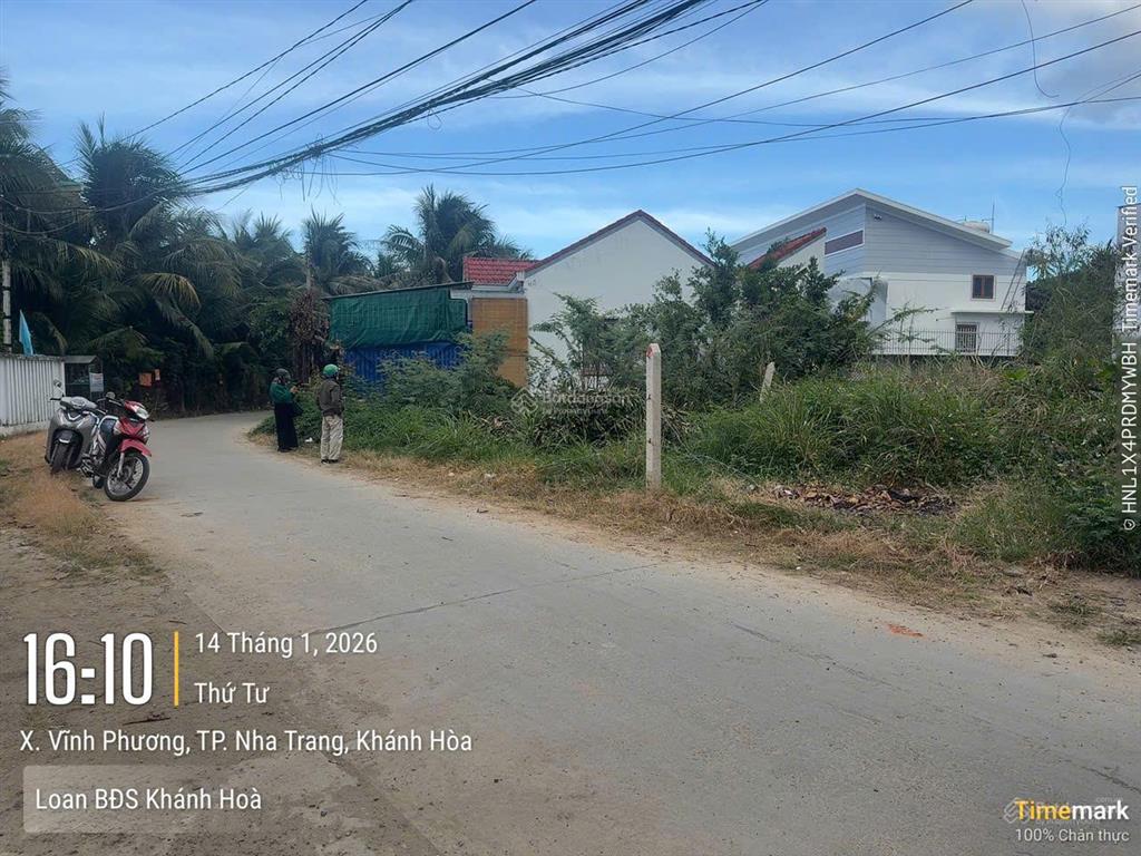 Chủ cần bán lô đất mặt tiền thôn đắc lộc 2, bắc nha trang, đường ht 8m, kdc hiện hữu, giá 1,25 tỷ
