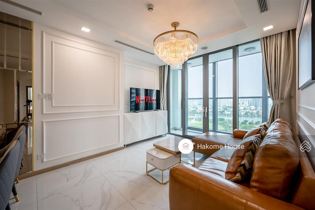 Cho thuê căn hộ 3pn landmark 81 view sông, decor sang trọng, giá tốt chỉ 58 triệu/tháng