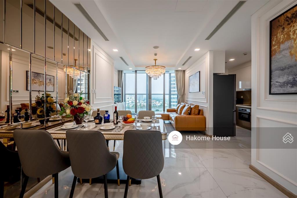 Cho thuê căn hộ 3pn landmark 81 view sông, decor sang trọng, giá tốt chỉ 58 triệu/tháng