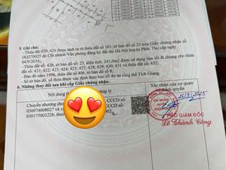 Bán đất tại tích giang, phúc thọ, 24 triệu vnd/m2, 83 m2 chỉ với giá ưu đãi