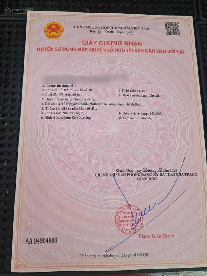 Siêu phẩm mặt tiền nguyễn chánh  cách biển 300m  đối diện sheraton nha tr