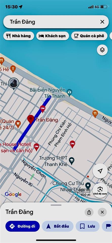 Cần cho thuê lâu dài lô đất đường trần đăng, quận liên chiểu, tp đà nẵng