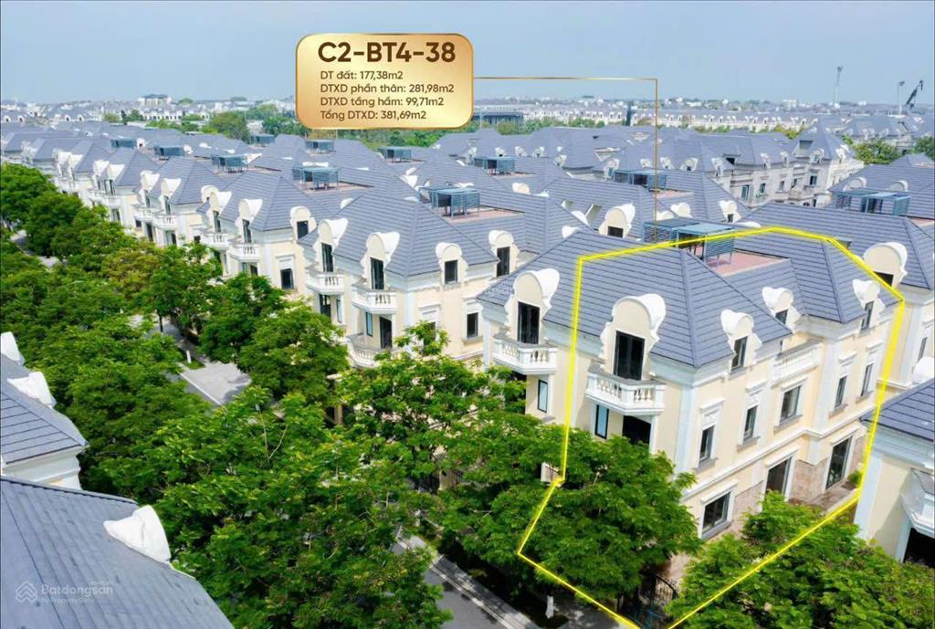 Duy nhất 1 căn biệt thự song lập 177.38m2 an lạc green symphony vốn 12,9 tỷ nhận nhà ngay