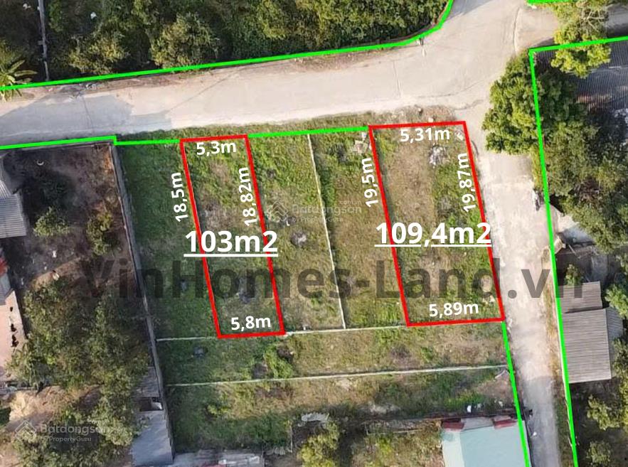 Bán 103,4m2 đất tại xã danh thắng, hiệp hòa, bắc giang, 1,2 tỷ