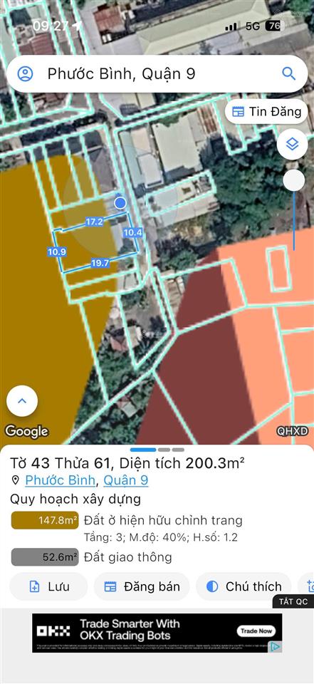Bán dãy trọ p.phước bình quận 9. ( trước mặt là đường dự mở rộng 30m. khu dân cư hiện hữu
