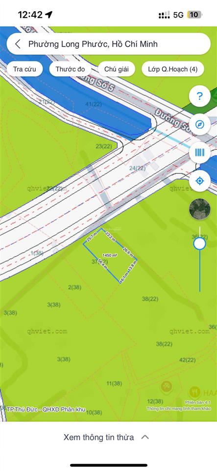 Đất mặt tiền long phước q9 1.450m² quy hoạch đất ở đón sóng cầu nhơn trạch