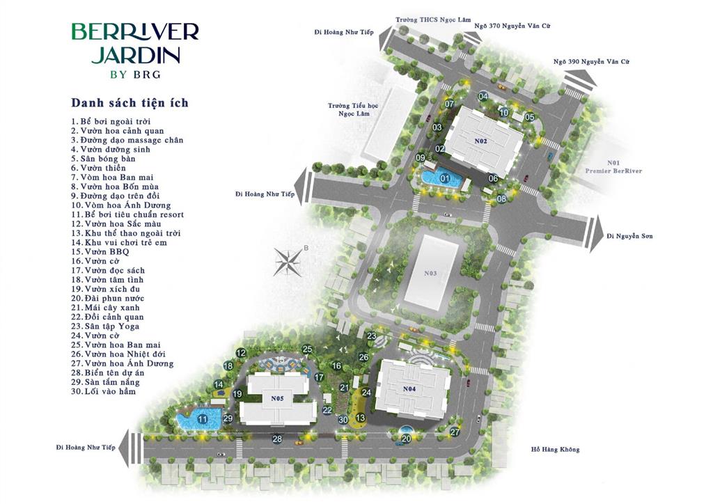 Cho thuê căn hộ 1pn, 1wc, giá cực chất tại berriver jardin long biên, 11 triệu, 48m2