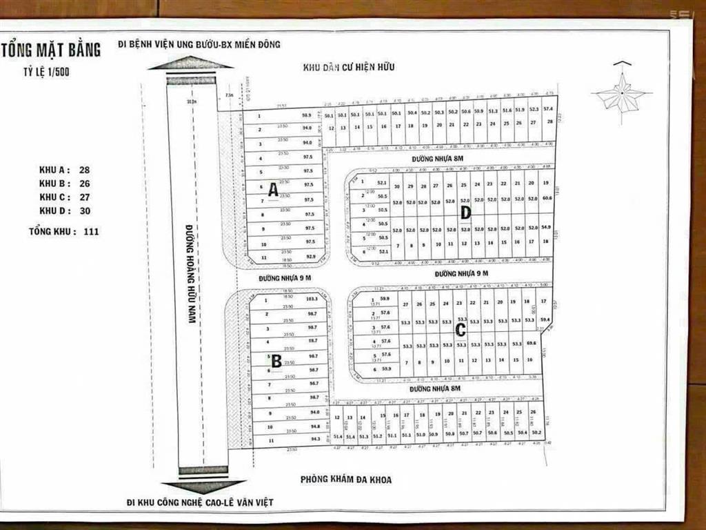 Đất nền quận 9, đường hoàng hữu nam, đối diện showroom ford, trục chính khu đất thịnh vượng  52m2