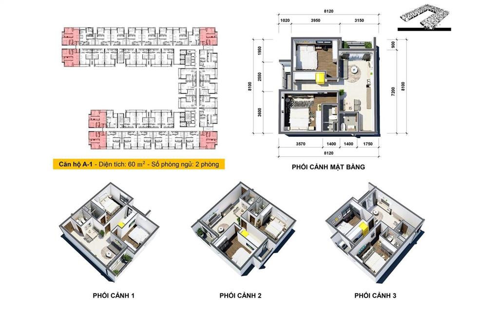 Bán căn góc osimi 2pn 2wc 63m2 full nội thất  giá 2 tỷ 290 sẵn hợp đồng cho