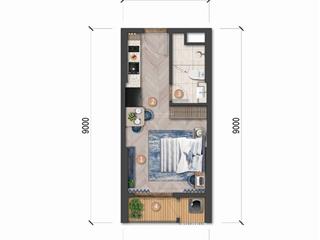 Studio 37,9m2 tầng 25 giá bán 2 tỷ thanh toán sớm