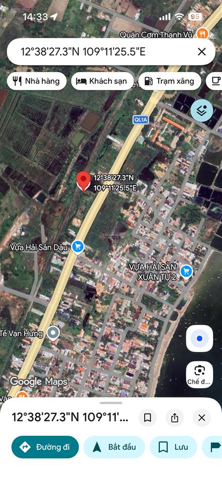 Mặt tiền ql1a kinh doanh buôn bán xã vạn hưng, vạn ninh, khánh hoà