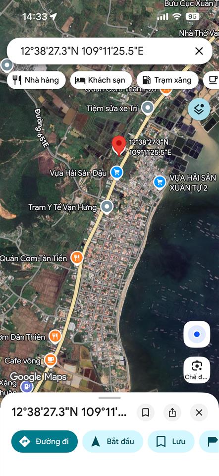Mặt tiền ql1a kinh doanh buôn bán xã vạn hưng, vạn ninh, khánh hoà