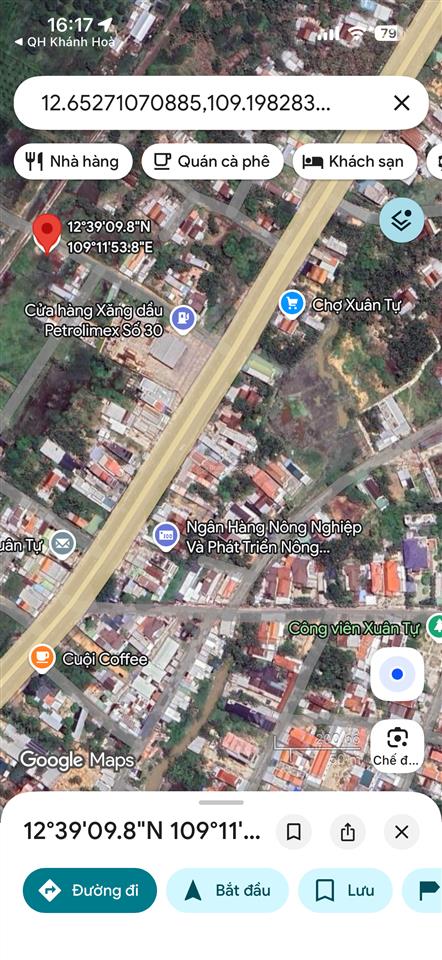 Đất thổ cư ngay khu dân đông đúc thôn xuân tự 1, xã vạn hưng, vạn ninh, khánh hoà