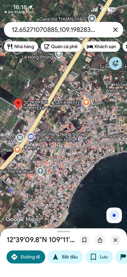 Đất thổ cư ngay khu dân đông đúc thôn xuân tự 1, xã vạn hưng, vạn ninh, khánh hoà