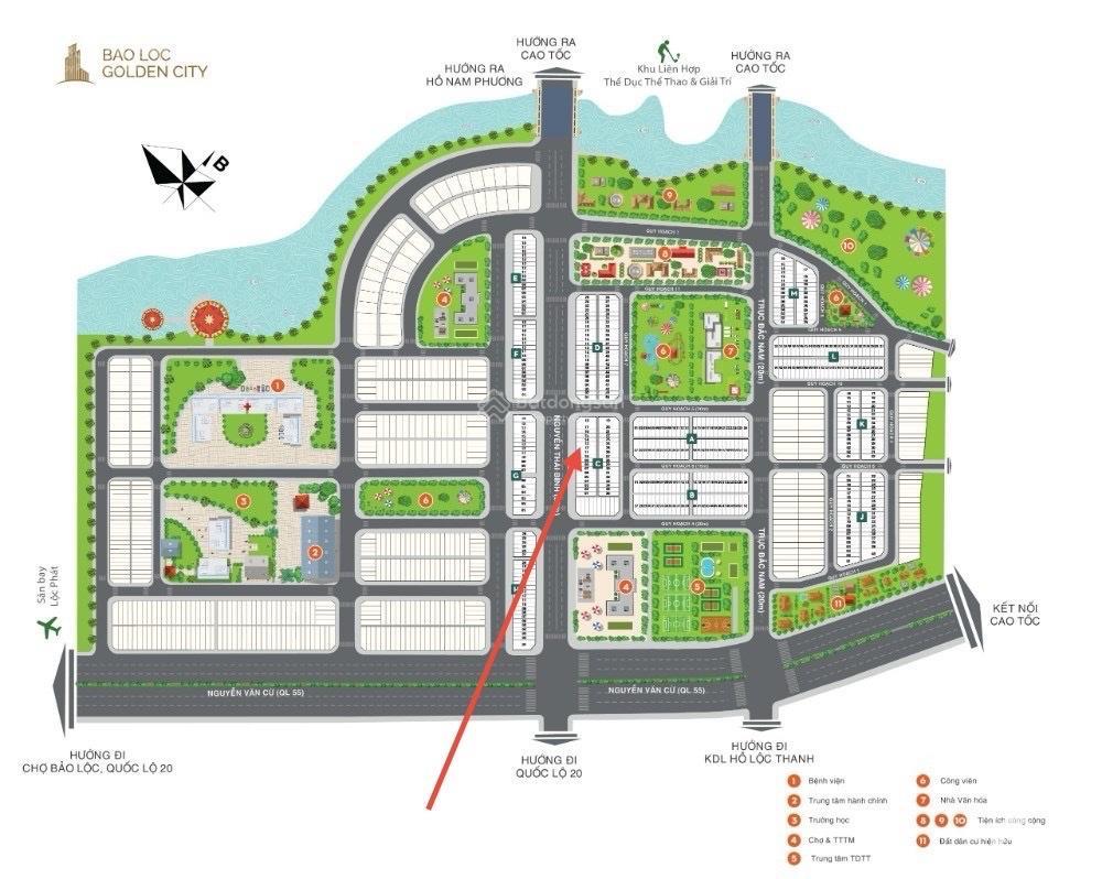 Bán gấp đất mặt tiền nguyễn thái bình, tp bảo lộc