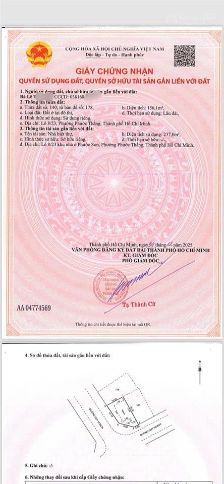 Bán biệt thự xây thô khu biệt thự phước sơn  vị trí gần dự án blanca city