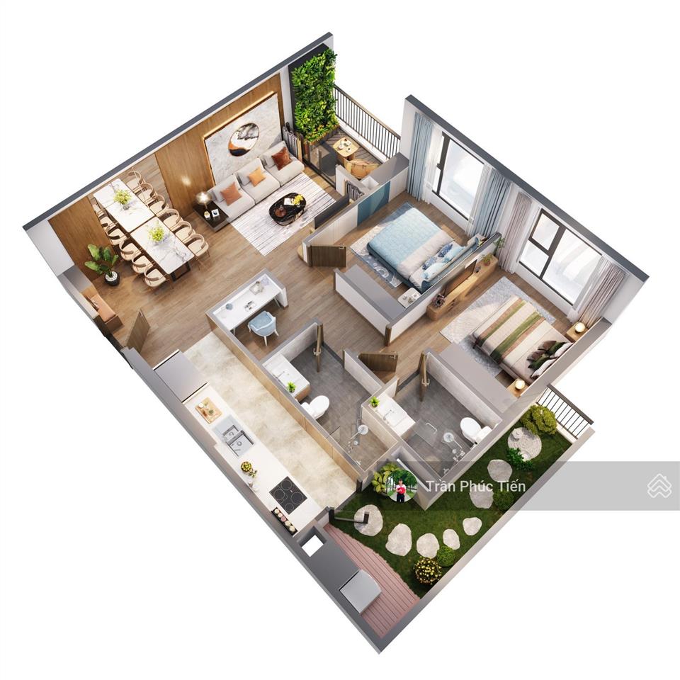 Giá đáy thị trường! chính chủ bán căn hộ 83m2 view nội khu the wisteria  chỉ 6,6 tỷ bao sổ.