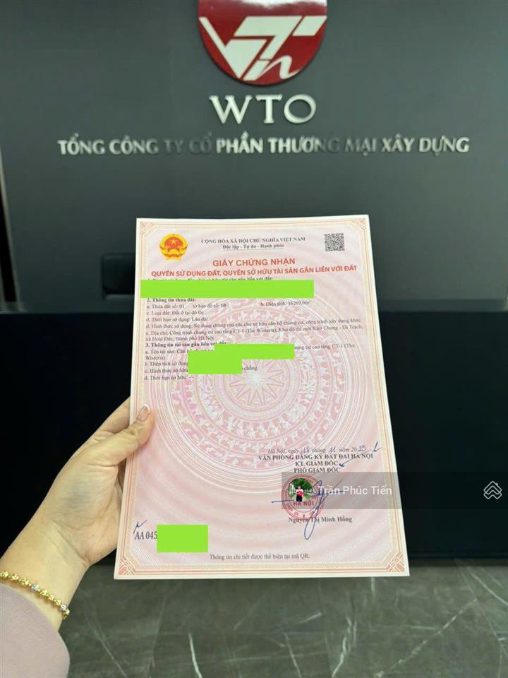 Hot! chính chủ bán căn hộ 2pn tại chung cư the wisteria  73m2 view đông nam.