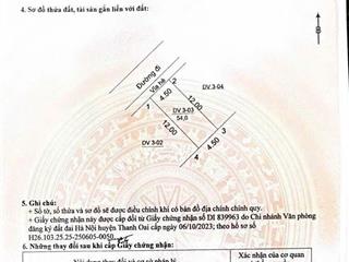 Bán lô 54m dịch vụ x3 song khê . tam hưng . thanh oai giá mềm nhất khu vực