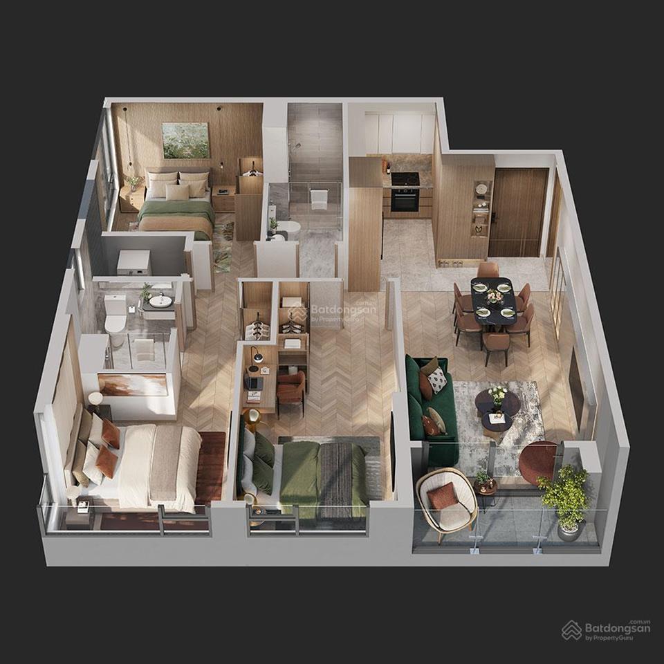 Căn góc 2pn 65m2 lumière springbay, full nội thất, view pháo hoa, nhận nhà 12/2026