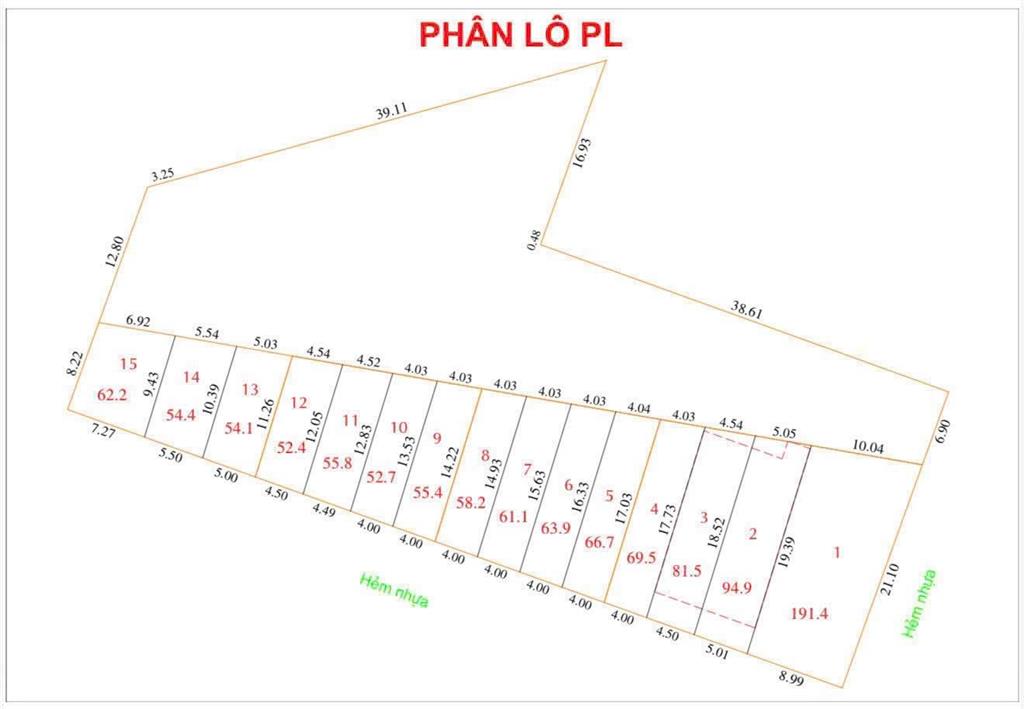 Lô đất trung tâm phước long hẻm 8m xe hơi tránh sổ riêng full thổ cư