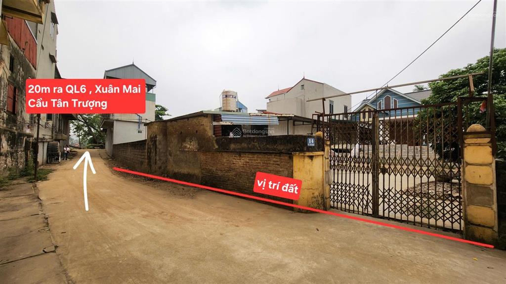 Bán lô đất làn 2 quốc lộ 6, tiên trượng, xuân mai, hn 93.5 m2, mặt tiền 6m