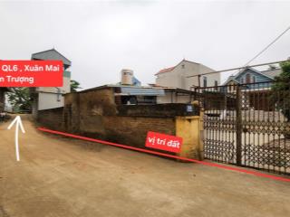 Bán lô đất làn 2 quốc lộ 6, tiên trượng, xuân mai, hn 93.5 m2, mặt tiền 6m