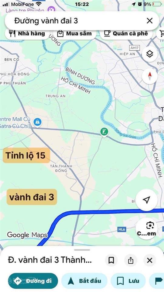 14 triệu/m2 (có thổ cư) 460 m2 mặt tiền trục chính gần vành đai 3  ngang 10m giáp cn bình dương