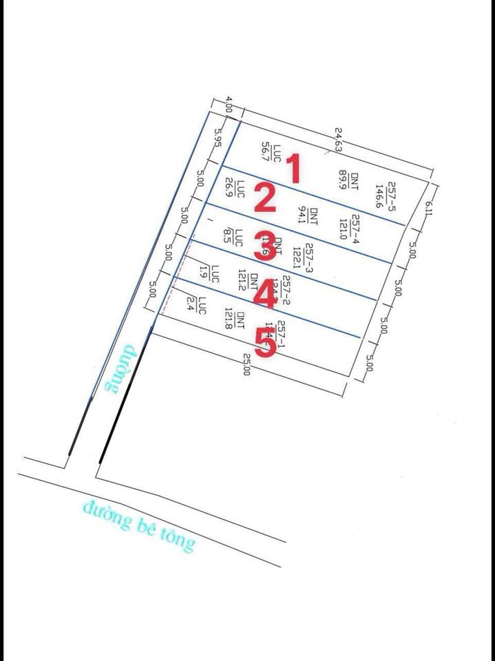 Bán đất hùng vương, 1,25 tỷ, 122 m2, giá cực chất