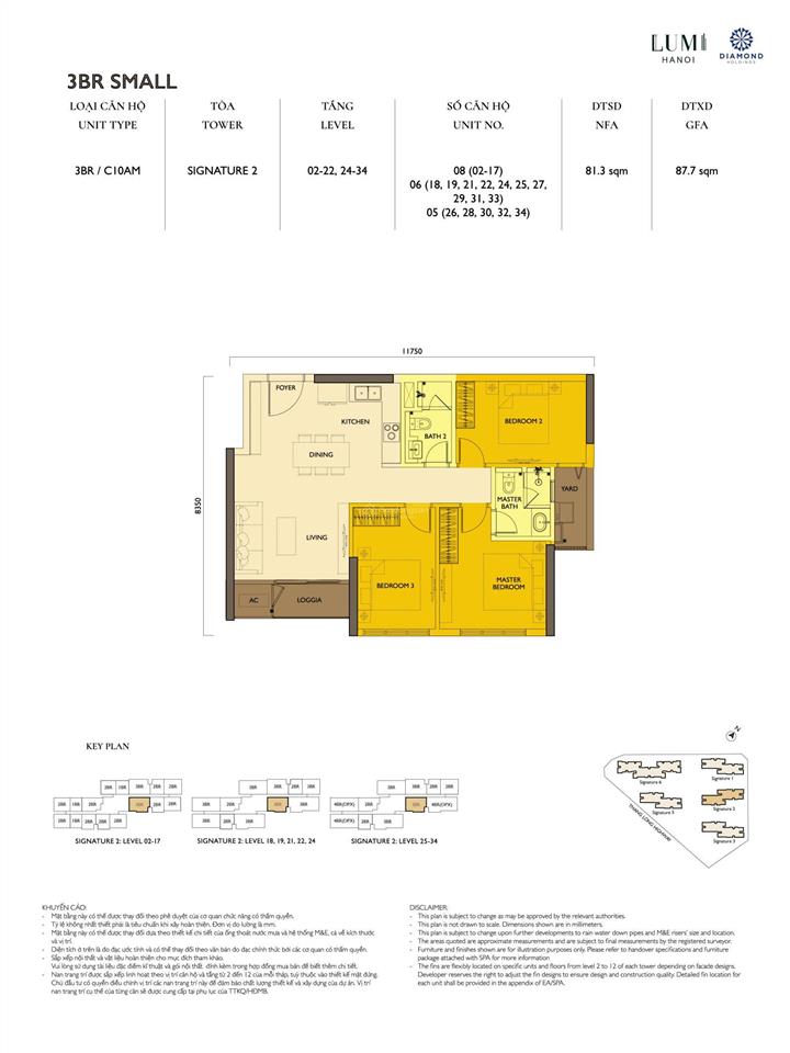 Em đang sẵn 1 căn 3 ngủ 81.3m2 giá bán chỉ 6.5 tỷ tại lumi hà nội