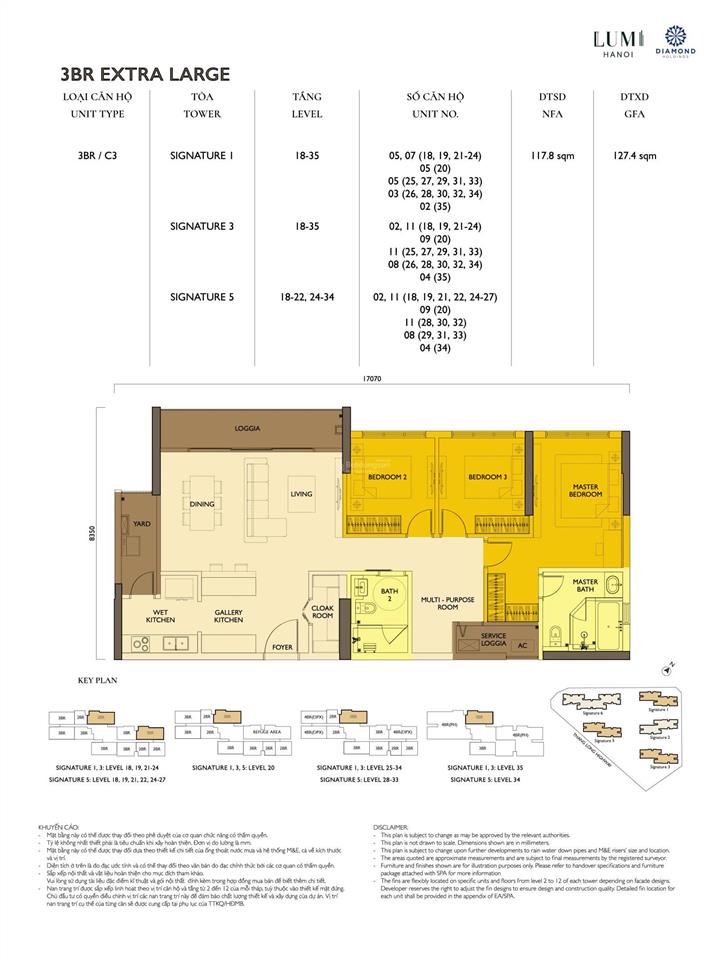 Bán hoa hậu 3 phòng ngủ 117.8m2 giá như căn 1pn tại cao xà lá