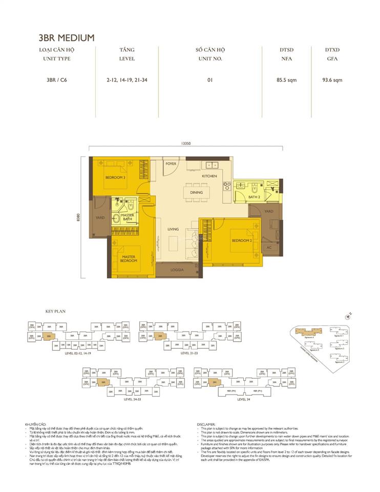 Căn 3pn ban công đông nam 85.5m2 tòa s6p giá tốt nhất thị trường