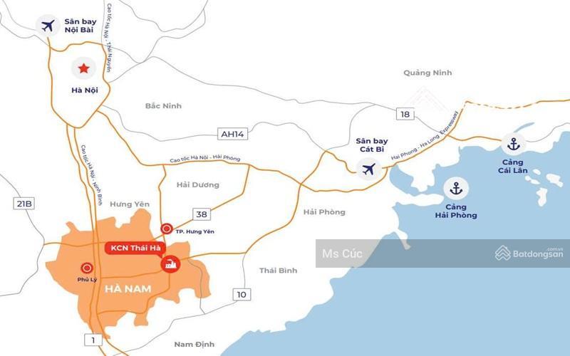 Cđt bán đất xây dựng nhà máy kcn thái hà  huyện lý nhân  hn. giá 2,8tr/m2
