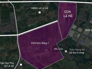 Bán đất kcn kim bảng 1 hà nam trực tiếp cđt, giá 2,9tr/m2