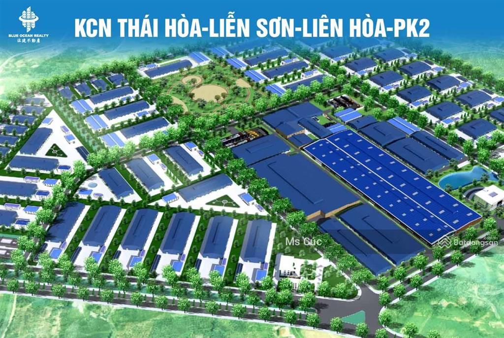 Bán đất kcn thái hòa liễn sơn tỉnh vĩnh phúc, tiếp nhận ngành nghề khó. giá 2,9tr/m2