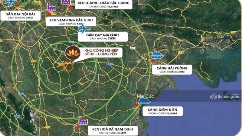 Bán đất kcn số 10 huyện ân thi tỉnh hưng yên. giá 3,3 triệu/m2