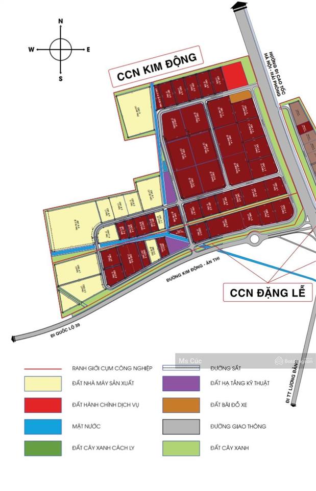 Bán đất xây nhà máy cụm cn kim động đặng lễ tỉnh hưng yên. giá 3,3tr/m2