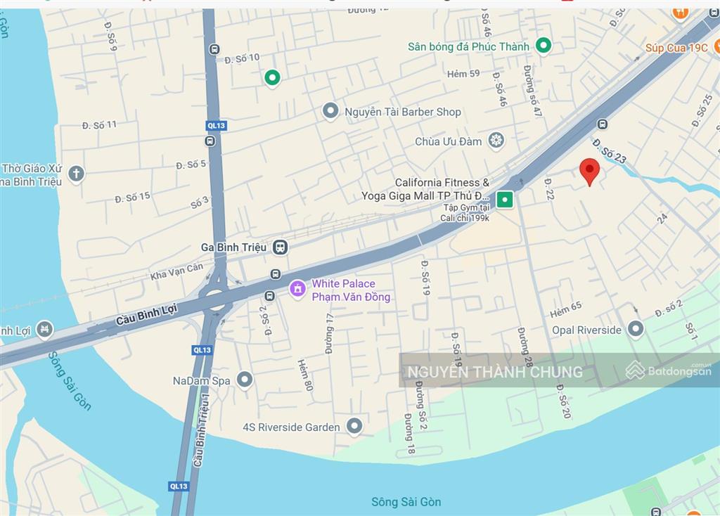 Bán lô đất đường 22 kế bên cầu bình triệu, dt 14 x 21 290m giá 22,8 tỷ