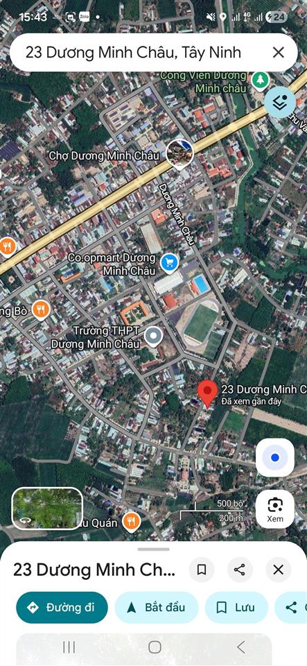 Bán đất 350m2 tại dương minh châu, 3,7 tỷ, mặt tiền 8m