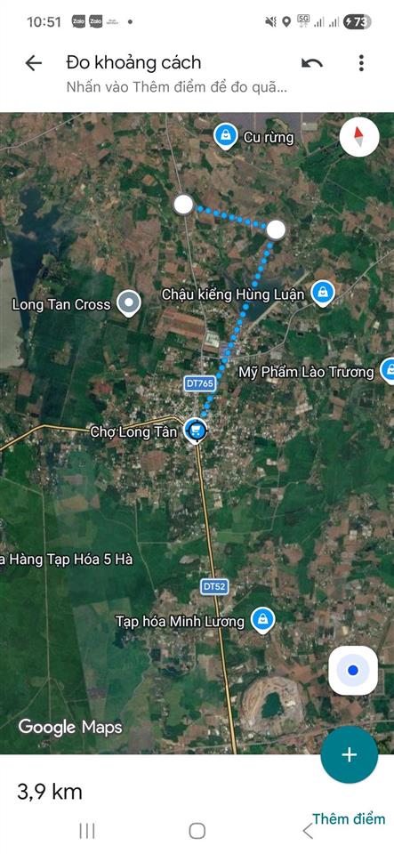 Bán đất tại xã long tân, huyện long đất, bà rịa vũng tàu, 4,7 tỷ, 424m2 100m2 thổ cư
