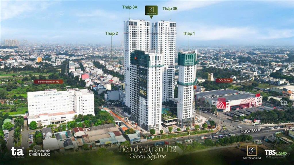Nhận nhà đầu năm 2027, green skyline, 1pn+ view nội khu đối diện go, làng đại học