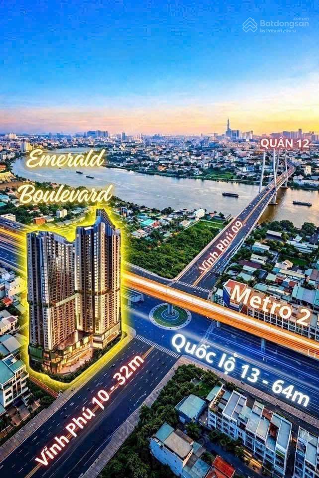 Nhận booking căn hộ emerald boulevard cđt lê phong  biểu tượng mới mặt tiền ql13metro số 2